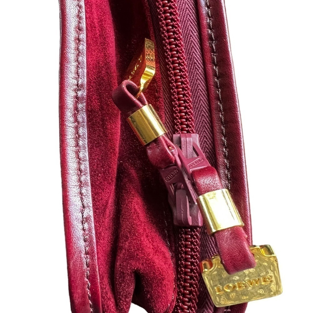 Loewe Red Suede Makeup Travel Bag - Picture 6 of 7